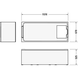 Duravit No.1 Rechteckbadewanne 70 x 160 cm (700488000000000)