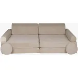 MeowBaby Kindersofa Meowbaby Slimcord 160 x 48 x 80 cm Textil beige