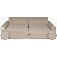 MeowBaby Kindersofa Meowbaby Slimcord 160 x 48 x 80 cm Textil beige