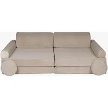MeowBaby Kindersofa Meowbaby Slimcord 160 x 48 x 80 cm Textil beige