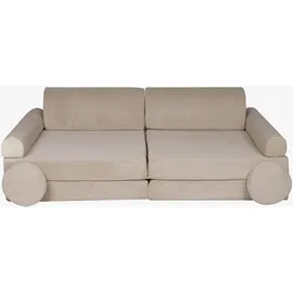 MeowBaby Kindersofa Meowbaby Slimcord 160 x 48 x 80 cm Textil beige