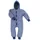 cosilana Baby Overall mit Kapuze aus Bio Wolle / Bio Baumwolle Marine-Melange) 74/80