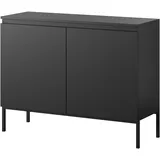 Selsey Sideboard Kommode 2-türig, Schwarz, 100 cm 2 Türen 4 Fächer Schwarze Beine Bemmi - Sideboards, Sideboards