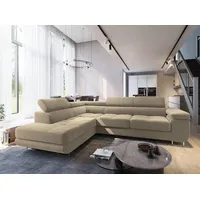 masseno Ecksofa Selva L-S Polyester 2-Sitzer Creme