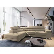 masseno Ecksofa Selva L-S Polyester 2-Sitzer Creme