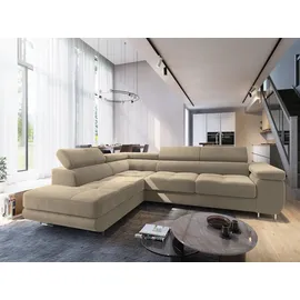 masseno Ecksofa Selva L-S Polyester 2-Sitzer Creme