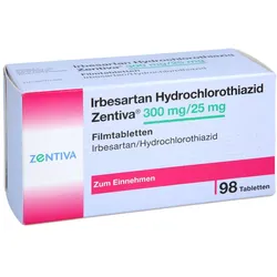 IRBESARTAN Hydrochlorothiazid Zentiva 300mg/25mg 98 St