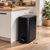 Mojawo Metall Mülleimer 5 l Schwarz
