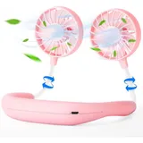 Tragbarer Usb-nackenventilator, 360 Grad, Freihändig, Zur Erfrischung Zu Hause, Im Büro Und Auf Reisen. - Crezuo