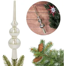 sarcia.eu Spitze, kleine Spitze für den Weihnachtsbaum, Weihnachtsspitzenschmuck 20 cm (Gold)