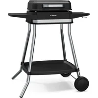 Klarstein Gatsby Elektrogrill 3050 W - Indoor & Outdoor, Rauchfreies EasyGrill-Konzept, Antihaft-Grillplatte, Bis 240 °C, Standfuß Mit Seitentischen