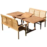 aleos Teak Set 7-tlg. Braun