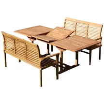 aleos Teak Set 7-tlg. Braun