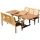 aleos Teak Set 7-tlg. Braun