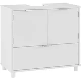 MSMASK Waschbeckenunterschrank Badezimmerschrank mit 2 Türen, 1 Schublade, 30 x 60 x 60 cm, Weiß (1-St) weiß