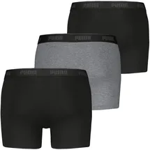 Puma Everyday Basic Boxershorts schwarz/grau M 3er Pack