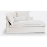 Récamiere Odna, Dickes Leinen Weiss Meridianne rechts