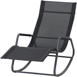 Siena Garden Aliano Schaukelliege 143 x 57 x 84 cm Schwarz