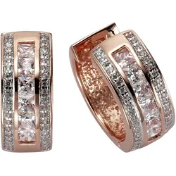 Celesta Silber Ohrring 925/- Sterling Silber rosévergoldet Zirkonia