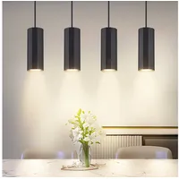 Nettlife Pendelleuchte Hängelampe GU10 Wohnzimmer Pendelleuchte Modern, höhenverstellbar, LED wechselbar, Wohnzimmer Küche Schlafzimmer rot|schwarz Eckige Decke