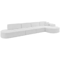 altdecor Ecksofa Ottomane Rechts TARO-L3 - 413x171x79,5 cm Weiß