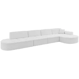 altdecor Ecksofa Ottomane Rechts TARO-L3 - 413x171x79,5 cm Weiß