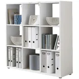 BMG Möbel Nizza Aktenregal 9 Fächer 90 x 30 x 180 weiß