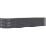 vidaXL Hochbeet Pulverbeschichteter Stahl 396x100x68 cm Anthrazit