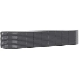 vidaXL Hochbeet Pulverbeschichteter Stahl 396x100x68 cm Anthrazit