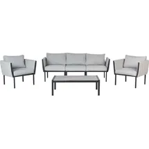 Beliani Lounge Set 5-Sitzer schwarz hellgrau