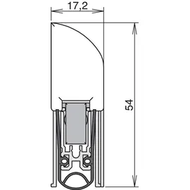 ATHMER Türdichtung Ex L-15 FS C-0 1-s.L.930mm B.17,2mm Alu.silber elox.H/M/Ku.-tür L/R