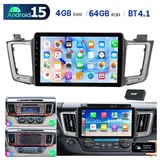 ESSGOO Carplay DAB+ Android 15 Autoradio Für TOYOTA RAV4 2013-2018 GPS Navi Autoradio (Digitalradio (DAB), 4+64GB(optional), RDS, AM, FM, Carplay Android Auto Bluetooth EQ USB GPS Navi WIFI Touchscreen) schwarz