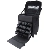 Kosmetikkoffer Trolley, 2 in 1 Groß Make Up Koffer Kosmetik Trolley Friseurkoffer Schminkkoffer mit Rollen Nagelkoffer Beauty Case Nagedesign Koffer