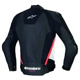 Alpinestars Missile V3 Lederjacke, - Schwarz/Weiß/Neon-Rot / 58
