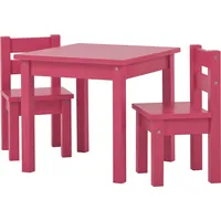 Hoppekids Kindersitzgruppe »MADS Kindersitzgruppe«, (Set, 3 tlg., 1 Tisch, 2 Stühle), in vielen Farben, mit zwei Stühlen pink