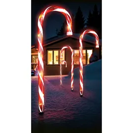 LINDER EXCLUSIV 4er Set LED-Gartenleuchtsäbe Zuckerstangen 230V-MLK077-Linder