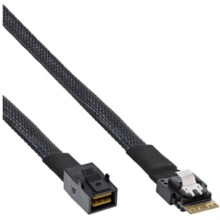 InLine InLine® Slim SAS Kabel, SFF-8654 4i zu Mini SAS HD SFF-8643, 24Gb/s, 0,5m