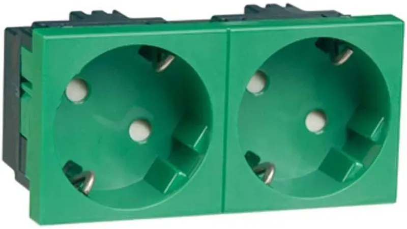 Peha SCHUKO-EB-Steckd.2-fach gn D 6212.42 EMS SI WI