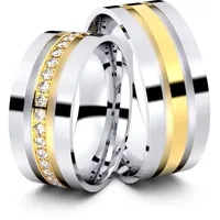 Trauringe Brandenburg 750er Weifl-/Gelbgold - 4482