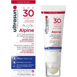 ULTRASUN Alpine Creme SPF 30 2in1 Gesicht+Lippen 20 ml