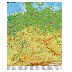 STIEFEL eurocart Wandkarte »Deutschland mit UNESCO Welterbe & Nationalparks« 97 x 119 cm