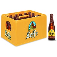 Leffe Brune Flaschenbier, MEHRWEG im Kasten, Dunkles Abteibier Bier aus Belgien (24 x 0.33 l)