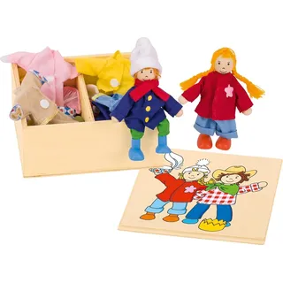GoKi 51557 - Biegepuppen Birte & Ben, Klamottenkiste