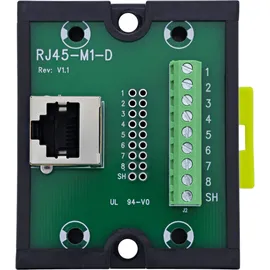InLine InLine® RJ45 Breakout-Buchse an 9-pol. Schraubklemme, Hutschiene, geschirmt
