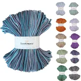 Geflochtene Baumwollkordel 5mm 100m, Farbmix, Häkelkordel, Makramee Kordel, Makramee Garn, Premium Garn, Makramee Seil, Sznurkomania (Indisch)
