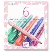 Djeco Glitzer-Stifte (38877), mehrfarbig, 6 Stück (1 Stück)