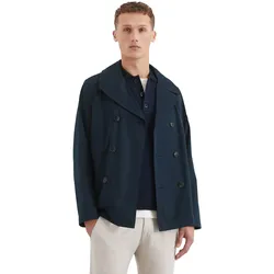 Cabanjacke MARC O'POLO, Herren, Gr. M, blau (schwarz navy), Web, Obermaterial: 47% Polyester, 42% Baumwolle, 11% Polyamid, casual, Langarm, Jacken