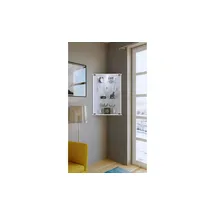 VCM Hängevitrine Glas 67 x 23 x 88 cm Weiß