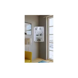 VCM Hängevitrine Glas 67 x 23 x 88 cm Weiß