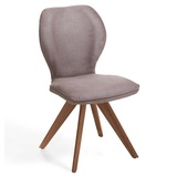 Niehoff Sitzmöbel Colorado Trend-Line Design-Stuhl Wild-Nussbaum/Polyester - 180° drehbar Nirvana schlamm